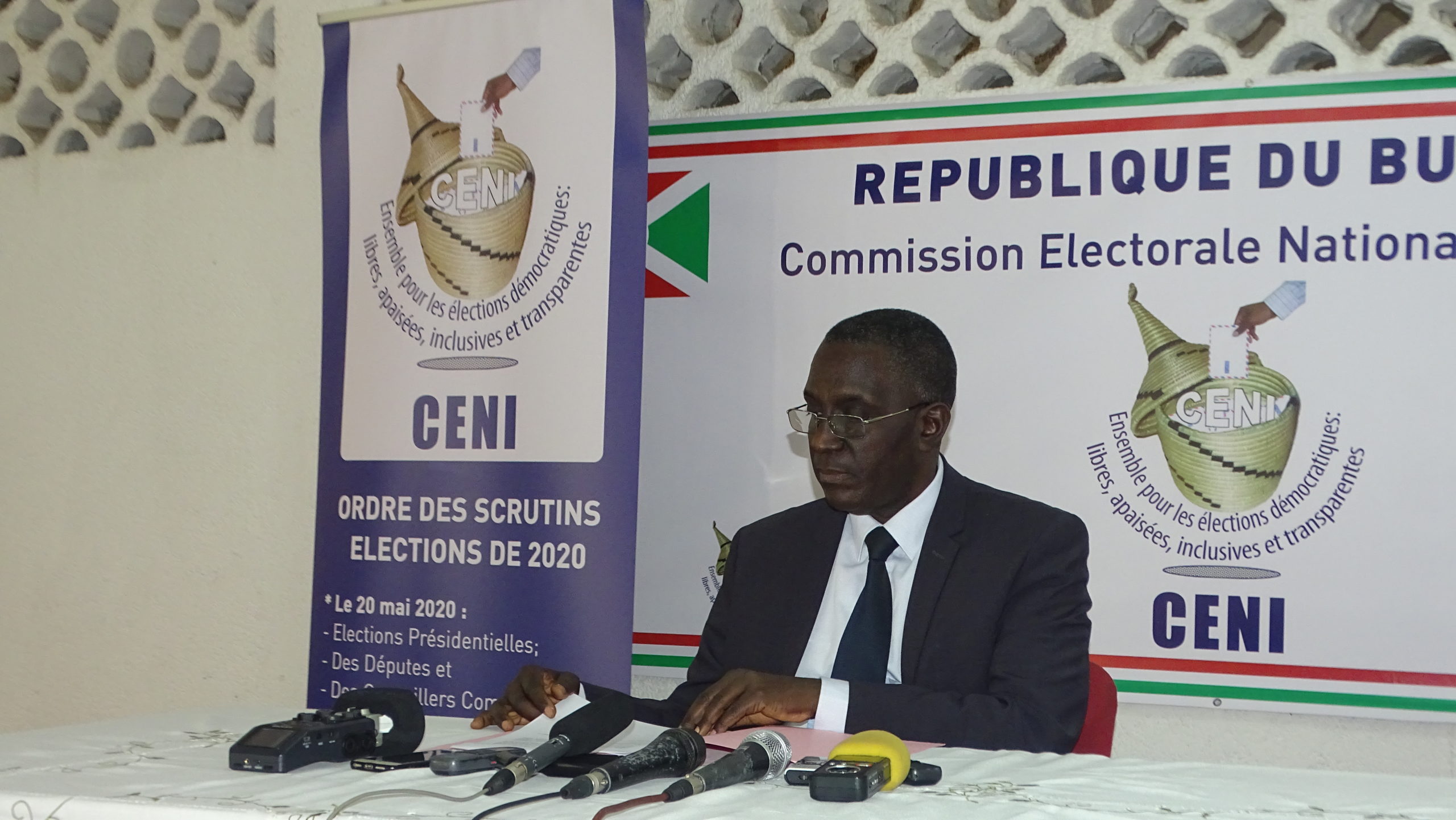 Point de presse du Président de la CENI, l’effectif général des inscrits pour les élections général de 2020.